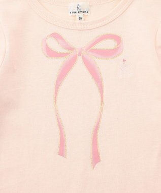 組曲 KIDS 【80-100cm】リボンアート Tシャツ ピンク系