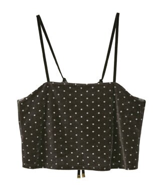 YECCA VECCA グリッタードットベロアオーバーキャミ Brown