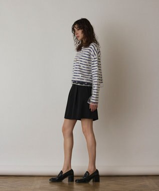 GRACE CONTINENTAL バスクボーダートップ ブルー