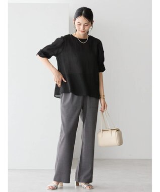 AMERICAN HOLIC 袖コンシャスブラウス Black