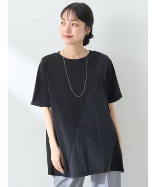 earth music&ecology プリーツドッキングチュニック