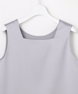 ANY SIS 【2WAY】サテン タンクトップ ライトグレー
