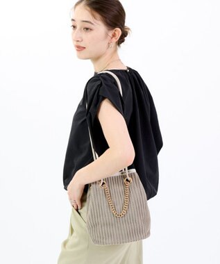 LeSportsac CHAIN CROCHET SM BUCKET/ベージュクロシェ