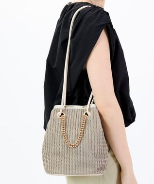 LeSportsac CHAIN CROCHET SM BUCKET/ベージュクロシェ ベージュクロシェ
