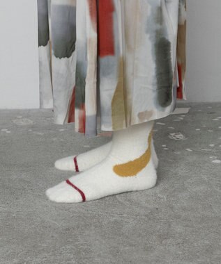 TRICOTE シャギーラインソックス 80IVORY