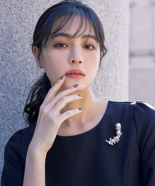 Tiaclasse リーフパール ブローチ シルバー