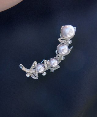 Tiaclasse リーフパール ブローチ シルバー