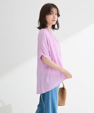 Green Parks Ｉ　レーヨンクレープブラウス Black