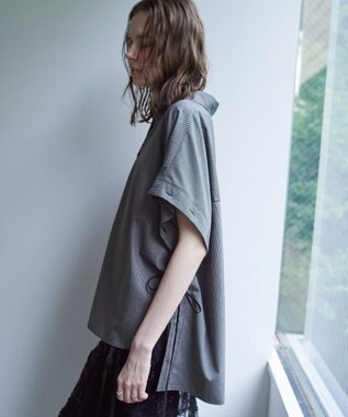 YECCA VECCA マルチwayオーバーシャツ Stripe