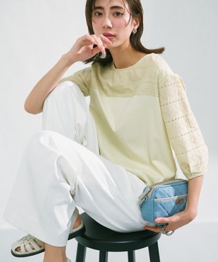 23区 【Oggi3月号掲載】デニム キルティング ショルダーバッグ スカイブルー系