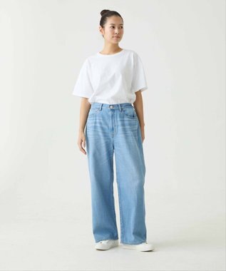 caqu Linen sagging wide pants ワイドシルエットリネンデニム