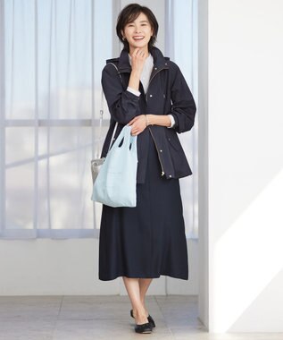 J.PRESS LADIES 【洗える・撥水】マイクロタフタ ブルゾン ネイビー系