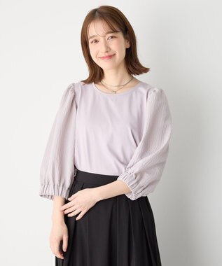 ANY 布帛コンビプルオーバー グレー