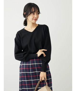 Green Parks アルガンオイル配合　Ｖネックプルオーバー Black