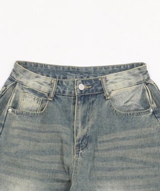 WEGO バギーハーフデニム デニム中濃色