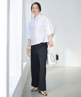 #Newans 【ANSWER for アクセサリーLOVER】ロングスリットワイドパンツ ブラック系