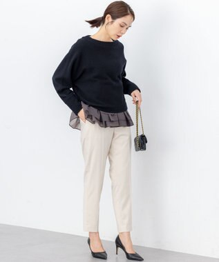 組曲 L ハンサムツイルテーパード パンツ アイボリー系