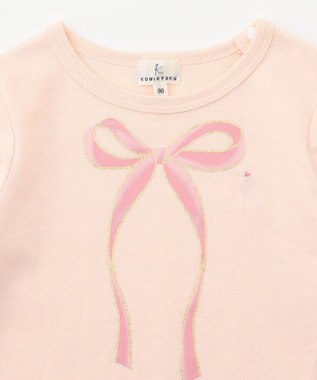 組曲 KIDS 【80-100cm】リボンアート Tシャツ ピンク系