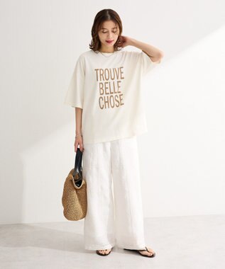 Green Parks ピグメントロゴＴシャツ Ecru