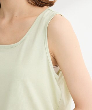 Green Parks ＳＥＴ２点マジョリカシャーリングブラウス＋タンク Light Green