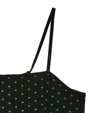 YECCA VECCA グリッタードットベロアオーバーキャミ Black