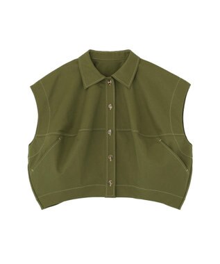 earth music&ecology コクーンフォルムシャツ Khaki