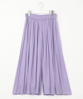 自由区 【WEB限定/洗える】ツイルギャザーパンツ ライラック系