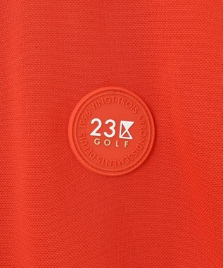 23区GOLF 盛夏対応のマルチ機能【接触冷感・UVケア・吸水速乾】【MEN】カノコシャツ オレンジ系