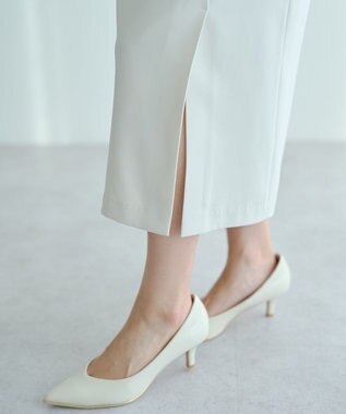 YECCA VECCA サイドベルトナロースカート Ivory