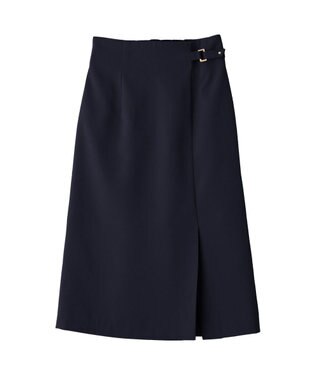 YECCA VECCA サイドベルトナロースカート Navy