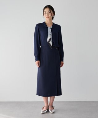 YECCA VECCA サイドベルトナロースカート Navy