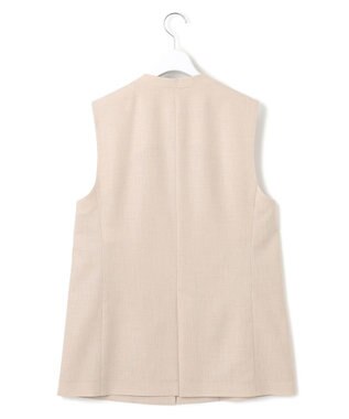 23区 【洗える】トリアセスラブストレッチ ジレ ベージュ系