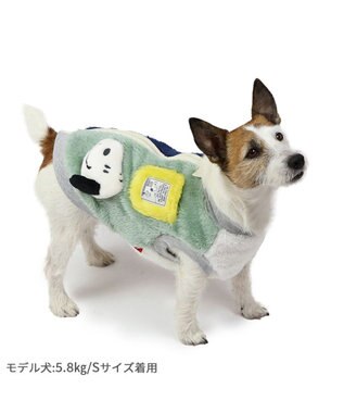 PET PARADISE スヌーピー 背中開きジップ ベスト 《マスコット》 小型犬 ブルー
