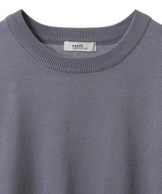 earth music&ecology チュールヘムニットプルオーバー Charcoal Gray