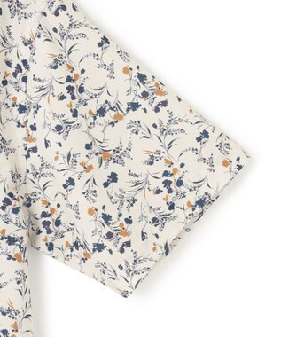 UNFILO MENS ボタニカルプリント オープンカラーシャツ【ギフトにもおすすめ】 ベージュプリント