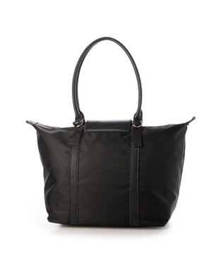 UNBILLION ペルケ perche / ナイロン×牛革かぶせジェムストーントートバッグ ブラック