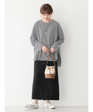 AMERICAN HOLIC ＵＶカット加工ワイドカットプルオーバー Border Black