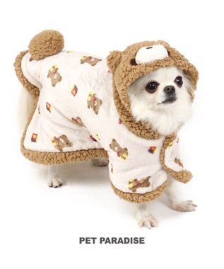 犬 服 着る毛布 小型犬 くま 総柄 熊 クマ ドッグウエア ドッグウェア いぬ イヌ おしゃれ かわいい 暖かい Pet Paradise ファッション通販 公式通販 オンワード クローゼット