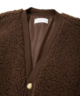 Green Parks Ｖネックボアカーディジャケット Brown
