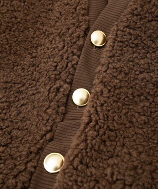 Green Parks Ｖネックボアカーディジャケット Brown
