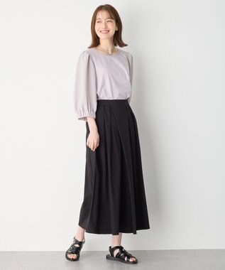 ANY 布帛コンビプルオーバー グレー