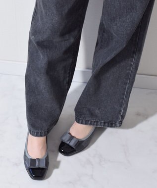 Bridget Birkin ＜2E＞【Bridget Birkin Walk】グログランリボン切替ウォーキングパンプス グレーコンビ