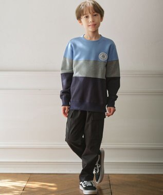 J.PRESS KIDS 【100-130cm】COMBI トリコロール トレーナー ブルー系2