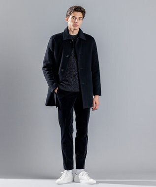 JOSEPH HOMME DOUBLE FACE CASHMERE BALMACHAN COAT ブラック系