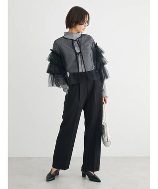 Green Parks ・Ｐｅｔｉｔ　Ｆｌｅｕｒ　タックテーパードパンツ Black