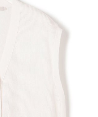 ICB 【洗える】 リネンブレンドシャイン ベスト オフホワイト系