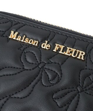 Maison de FLEUR リボンキルティングフラグメントケース Black