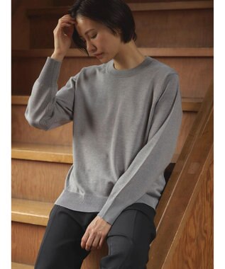Green Parks アルガンオイル配合　クルーネックプルオーバー Gray