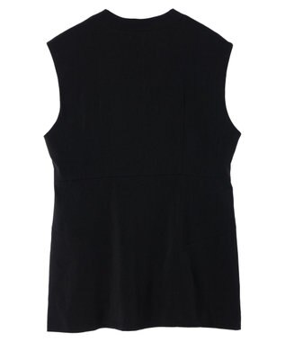 Green Parks AnriettMusee ネック切替デザインベスト Black