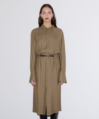JOSEPH ビスコースツイル　シャツドレス Hickory